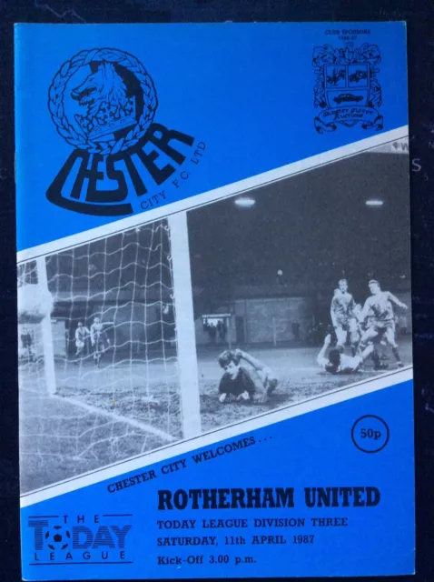 Chester City v Rotherham United (Div 3 1986/87)