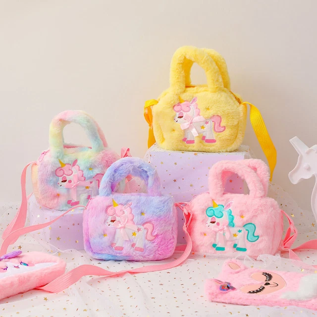 5 Pieces Decorative Plush Bag Crossbody Bag Sling Bag Kids Decorate 7