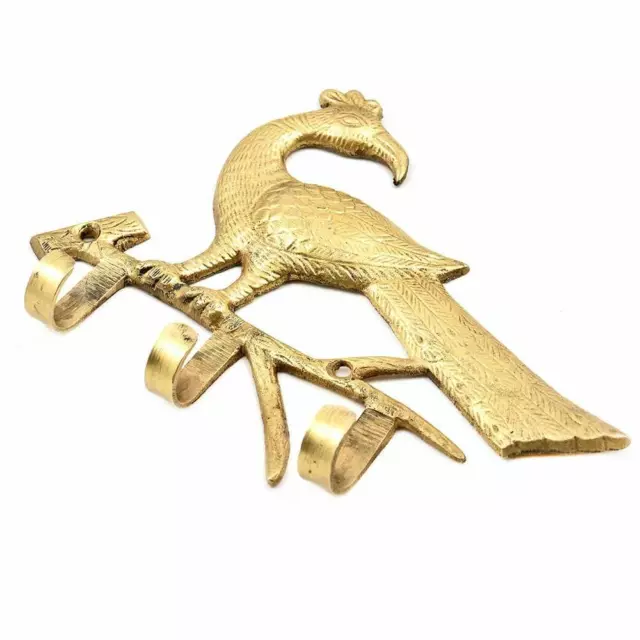 Brass Peacock Wall Hooks Hangers Holder Hanging Coat Towel Clothes