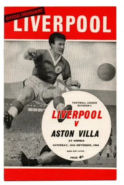 Orig.PRG   England Division 1  1964/65  LIVERPOOL FC - ASTON VILLA FC  !  SELTEN