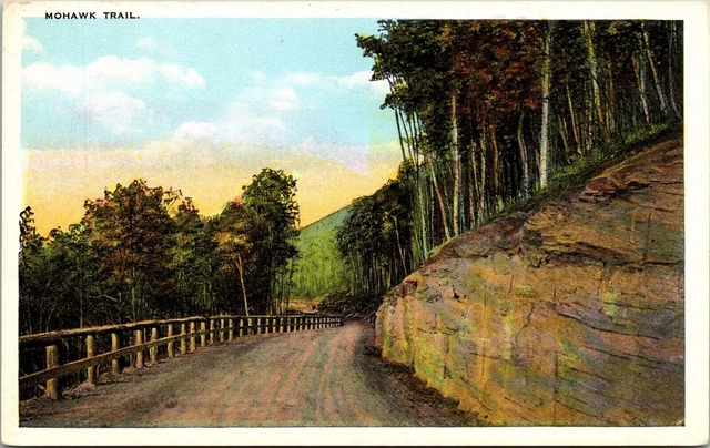 Mohawk Trail New York NY Massachusetts MA WB Postcard UNP VTG Unused Vintage
