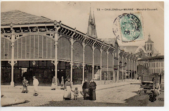 CHALONS SUR MARNE - Marne - CPA 51 - Marchés - Marché couvert - jour de Marché 5