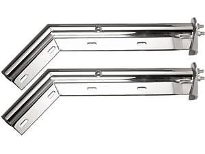 2 Mud Flap Brackets 45 Degree Spring Loaded Hanger S.S.