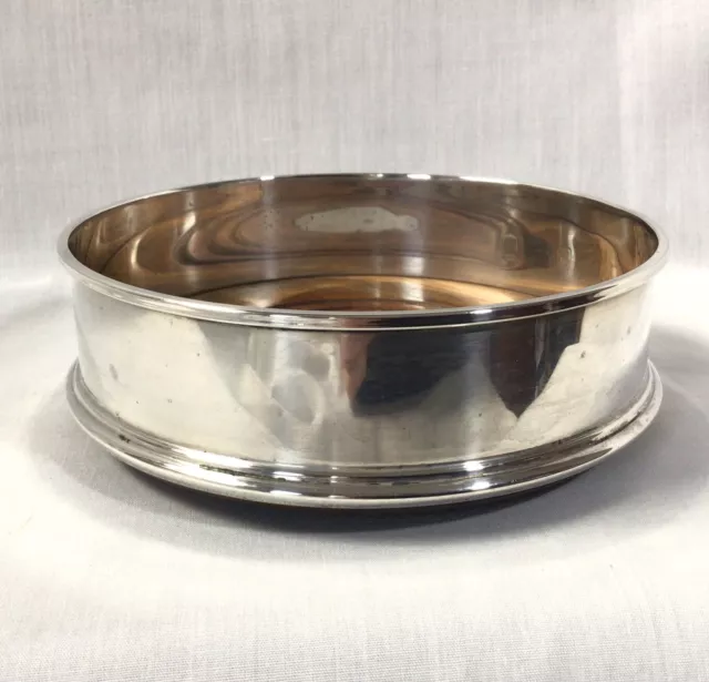 1988 Solid Silver Bottle Coaster by Douglas Pell Silverware