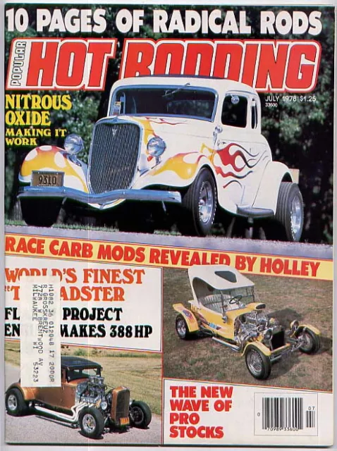 Popular Hot Rodding Magazine July 1978