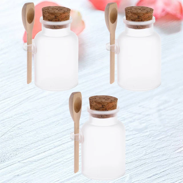 3 pz bottiglie con tappi di sughero 200 ml bottiglie di vetro conservazione
