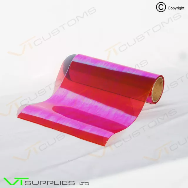 3 x Hojas A5 Láminas Camaleón Rosa Rojo Tinte Película Faro Luces Niebla Tinte Envoltura de Coche