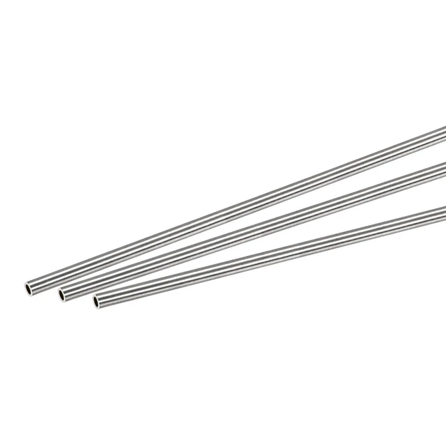 Rond Tube 3mm Dia Externe 0.8mm Épaisseur 250mm Longueur 3 Pcs