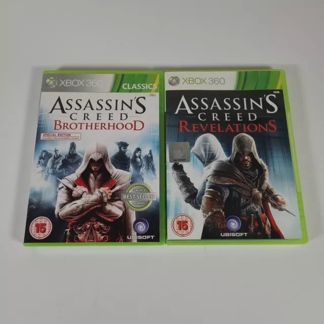 Assassins Creed Revelation & Brotherhood Bundle Xbox 360 Video Game Manuals PAL