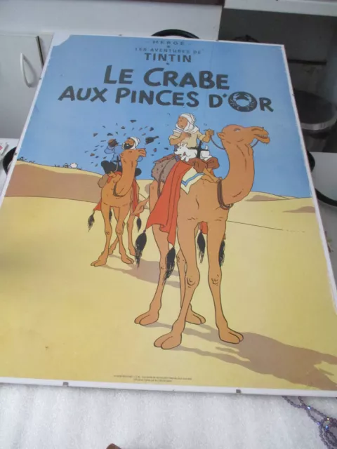 Affiche Bande Dessiné AVENTURES DE TINTIN CRABE AUX PINCES D'OR HERGÉ CV-08 2