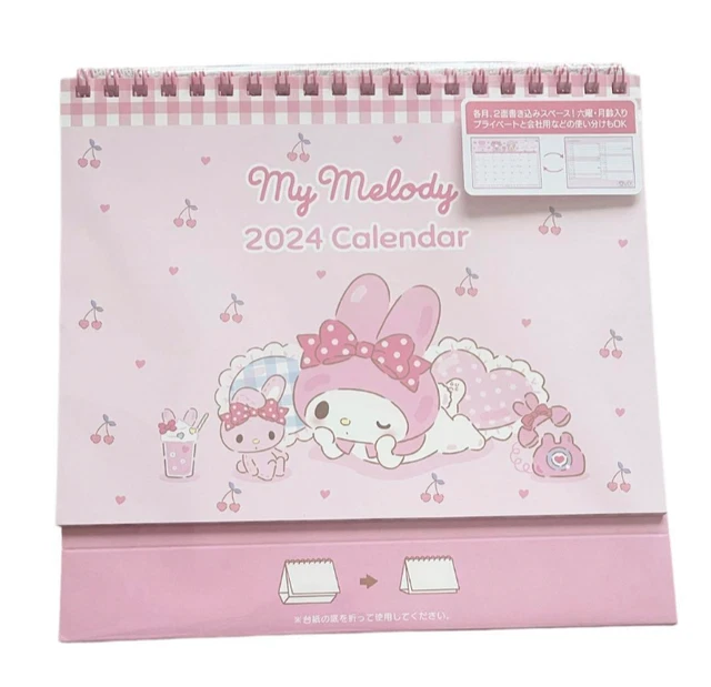 DESK TOP CALENDAR 2024 / Sanrio my melody Ring Calendar Japan NEW 24.