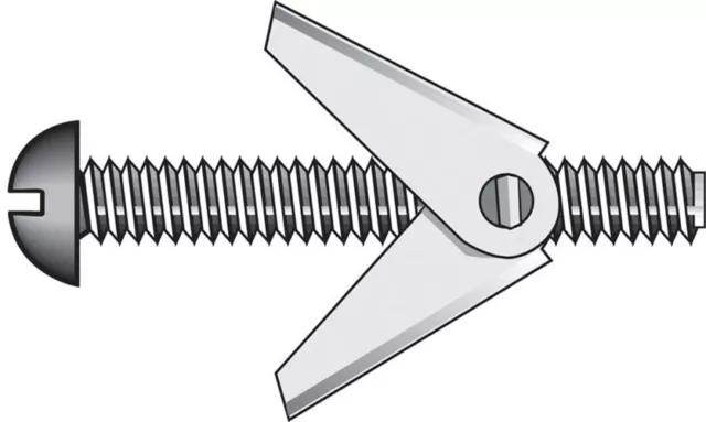 Hillman 1/4 in. Dia. x 6 in. L Round Steel Toggle Bolt 50 pk