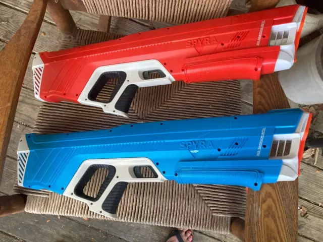 NEW* Spyra Two Duel Electronic Water Gun Set - Red+Blue / World's  Strongest!