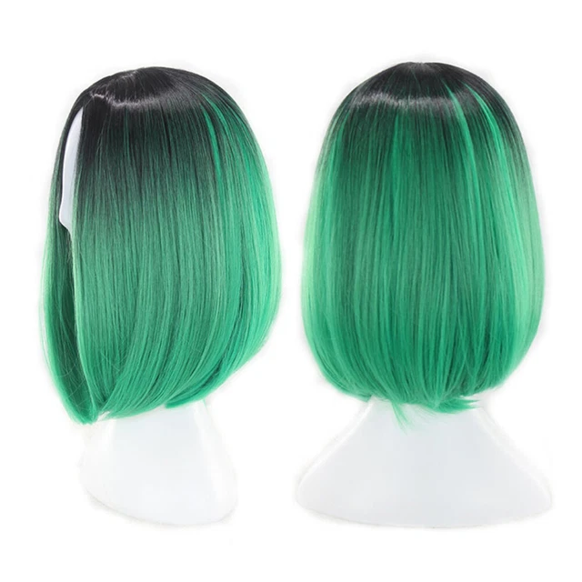 Peluca Bob degradado color cosplay sintética peluca de cabello degradado pelucas cortas rectas