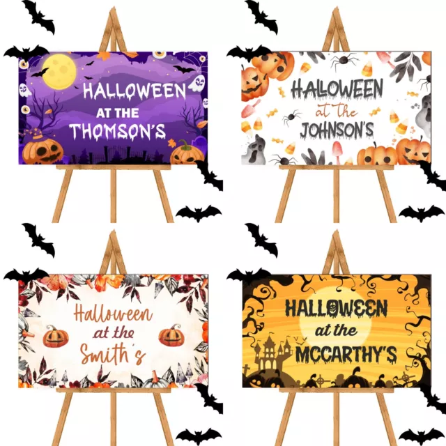 Personalised Wooden Welcome Halloween Board Party and House Decoration Custom