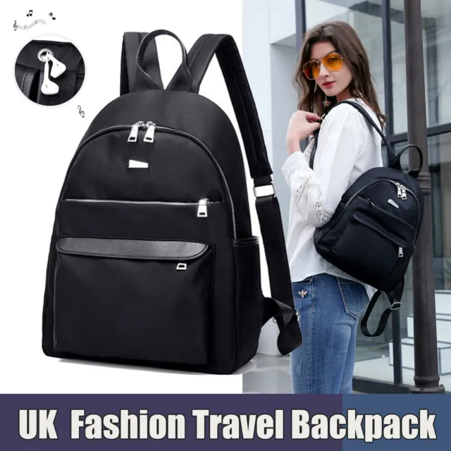 Women's Girls Lady Backpack Shoulder Bag School Travel Large Rucksack Anti-Theft
