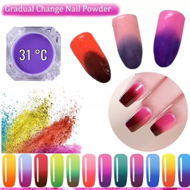 Thermochromic Pigment Thermal Colours Change Temperature Nails Powder 31 degree