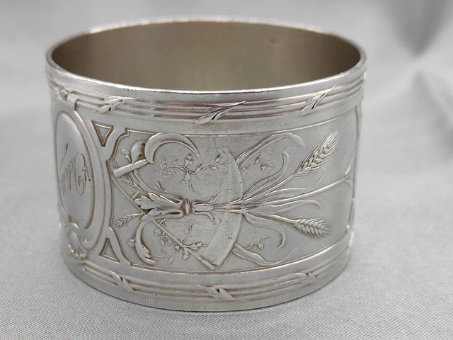 Rond De Serviette Art Nouveau – Argent Massif Sheffield 1902 – Anglais