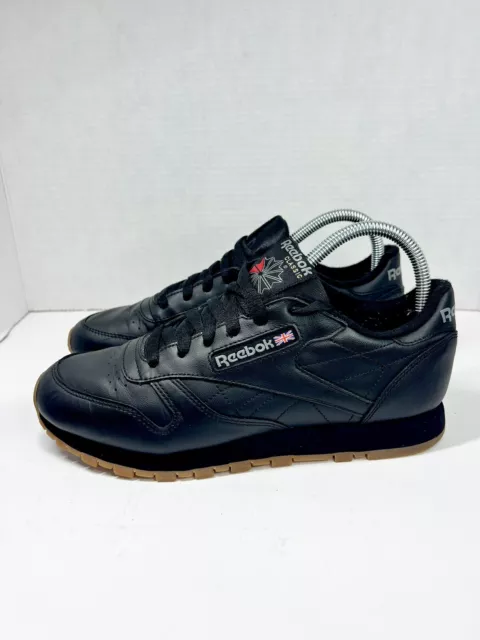 Reebok Classic Leather Running Sneakers Women's US 8 Black/Gum 49802