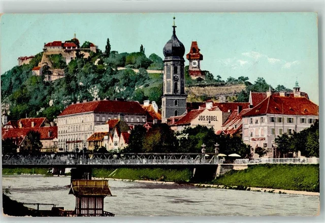39380617 - Graz Mur Schlossberg Uhrturm Graz, Bezirk
