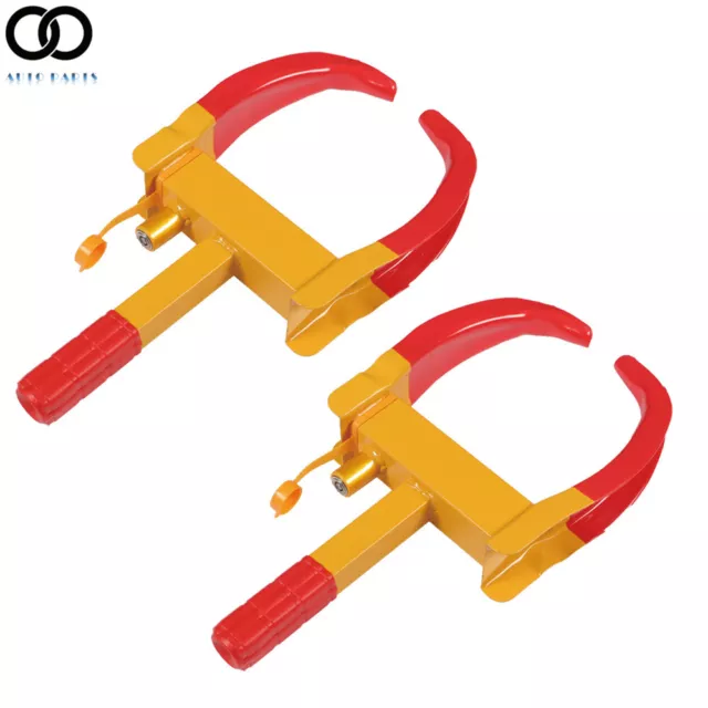 2?? Wheel Lock Clamp Boot Tire Claw Trailer For Auto Car Truck Towing Anti-Theft