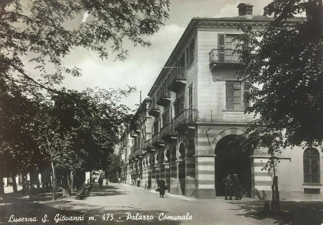 CARTOLINA LUSERNA S. Giovanni PALAZZO COMUNALE 1953 BC06