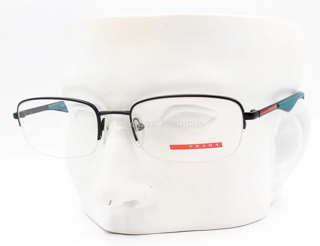 Prada Sport VPS 51E PDE-1O1 Semi Rimless Eyeglasses Glasses Black 54mm w/case Prada Sport VPS 51E PDE-1O1 Semi Rimless Eyeglasses Glasses Black 54mm w/case