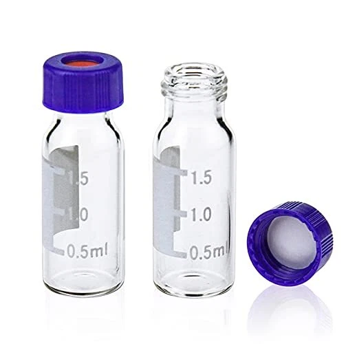 2ml Autosampler Vial, 9-425 HPLC Vial with Writing Area and Graduatio...