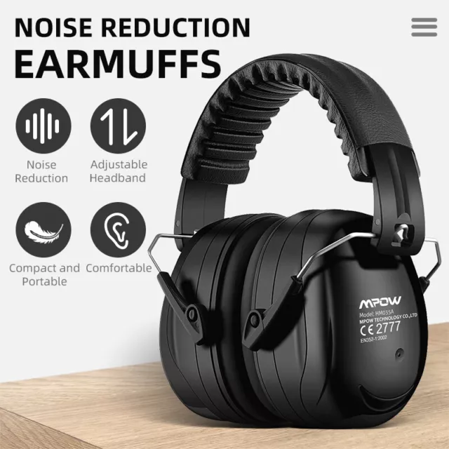 Adult NOISE CANCELLING EAR MUFFS Hearing Protection Safety Shooting Defenders