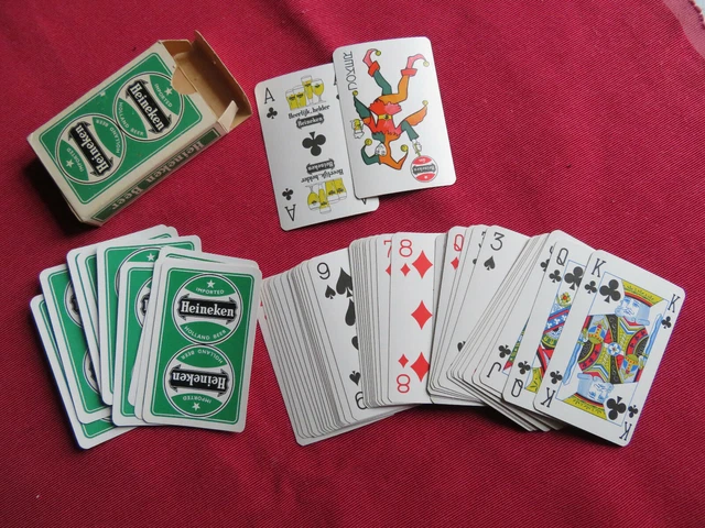 Playing cards full deck for poker, black jack. Collection with a joker