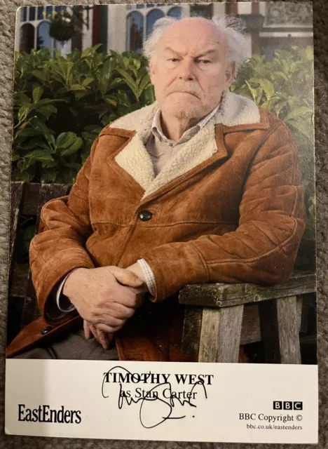 BBC EastEnders TIMOTHY WEST as Stan Carter Hand Signed Cast Card Autograph