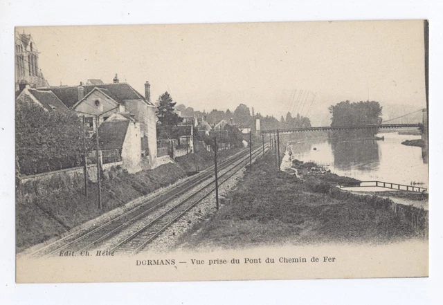 51/CPA - Dormans - Vue prise du Pont de chemin de fer