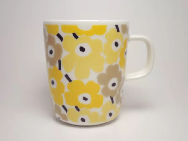 【NEW】 marimekko Oiva Unikko mug Yellow coffee cup  咖啡手握杯马克杯罂粟花朵杯