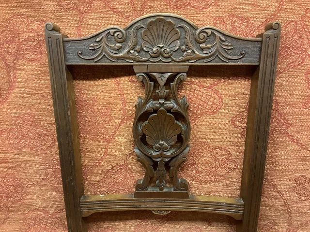 Carved Oak Pediment/Panel Salvaged Vintage Up Cycle Repurpose Reclaimed