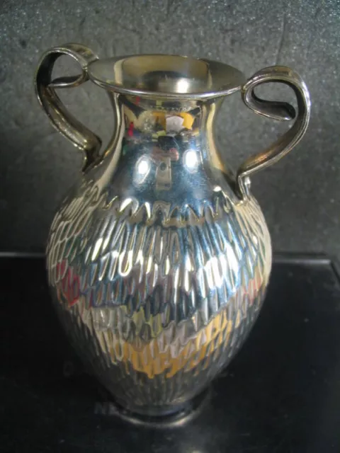 Sterling  .925 GREEK URN VASE  5"x handles 3" width 2 7/8" no monogram  97Gr