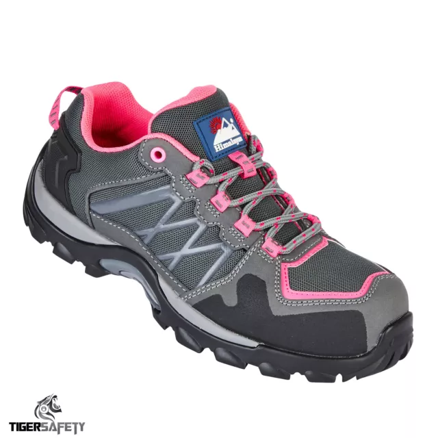 Himalayan 4302 S1P SRC Ladies Pink Grey Composite Toe Metal Free Safety Trainers