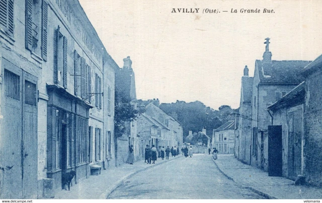 S5197 cpa 60 Avilly - La Grande rue