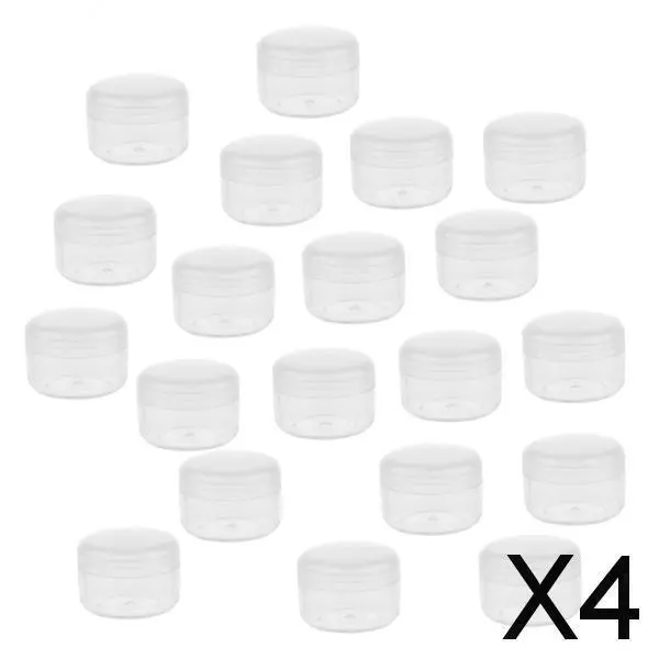 4X vasetti di plastica cosmetica vasetti vasetti contenitori cosmetici vuoti con