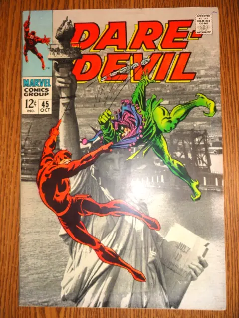 Daredevil #45 Gene Colan Housse Clé VG/F 1st Imprimé Stan Lee Bouffon Marvel