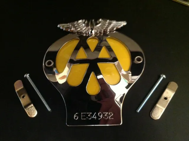 Classic Aa Car Badge Serial Number 6E 2046 In Great Condition As Per Photo