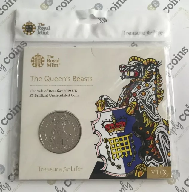 2019 Die Yale Von Beaufort ~ Königin Beasts Bu Fünf 2.3kg Münze Royal Mint Pack