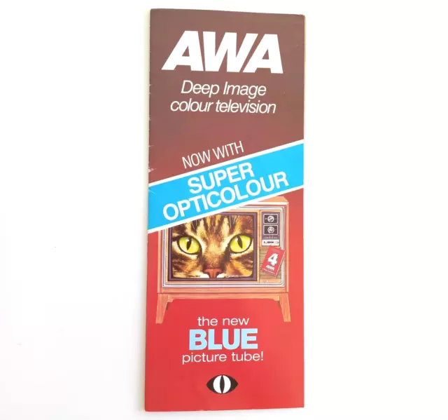 AWA Deep Image Color Television Brochure Pamphlet Early 1980s