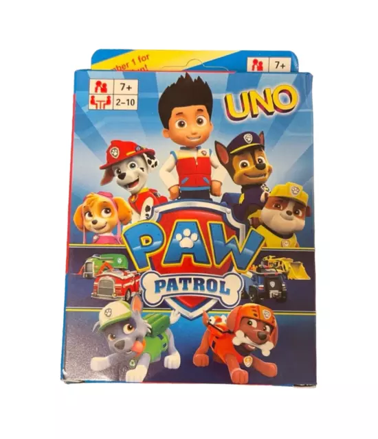 UNO Paw Patrol Kartenspiel Gesellschaftsspiel für 2-10 Spieler geeignet Neu OVP