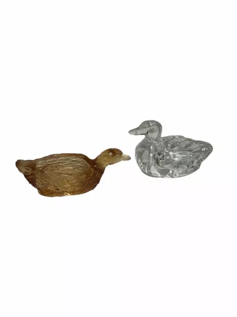 Vintage Glass Ducks (2)