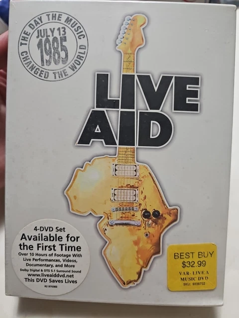 LIVE AID 4 DVD Box Set 1985 Concert UK Edition Warner Music Vision