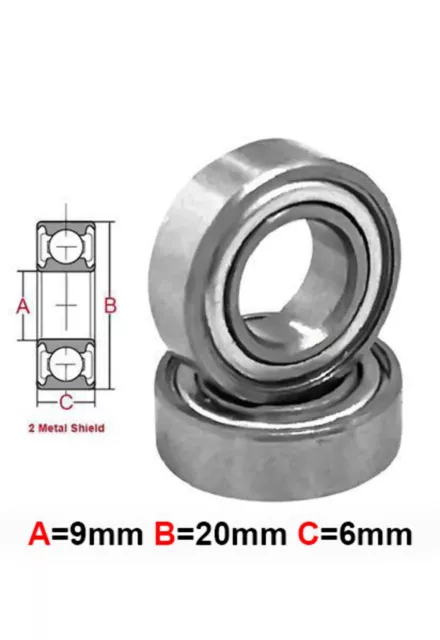 AT Stainless Steel Bearing MS 9x20x6mm Metal Seal (S699ZZ) (1pc)