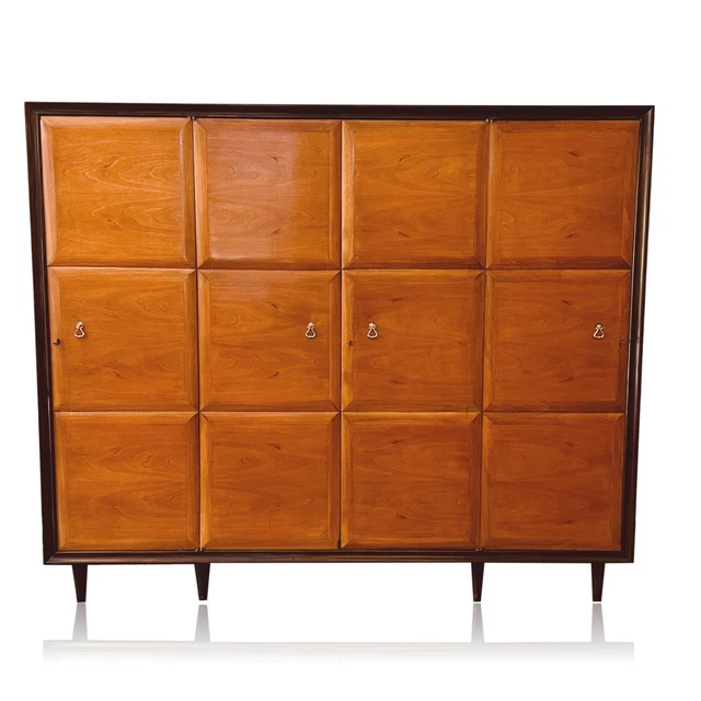 Italian MCM Hand Finished Paneled Armoire-Circa 1940