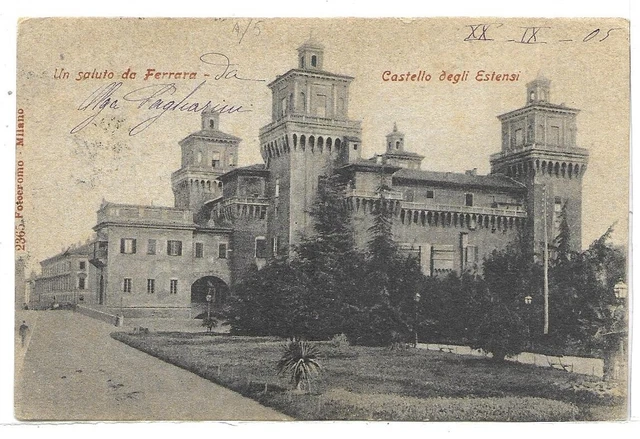 FERRARA (898) - Un saluto da FERRARA. Castello degli Estensi - Fp/Vg 1905