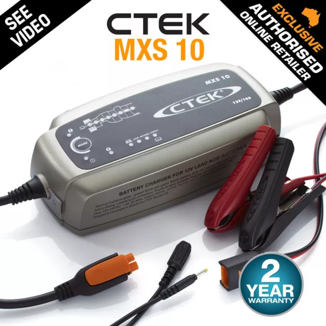 CTEK MXS 10 Amp Smart Battery Charger 12V Car Caravan RV Boat Marine AGM