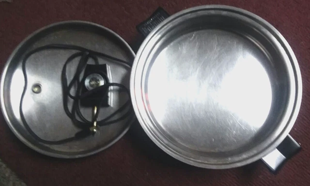 Vintage Saladmaster 7817 11" Electric Oil Core Skillet W/ Cord & Vapo Lid Vintage Saladmaster 7817 11" Electric Oil Core Skillet W/ Cord & Vapo Lid